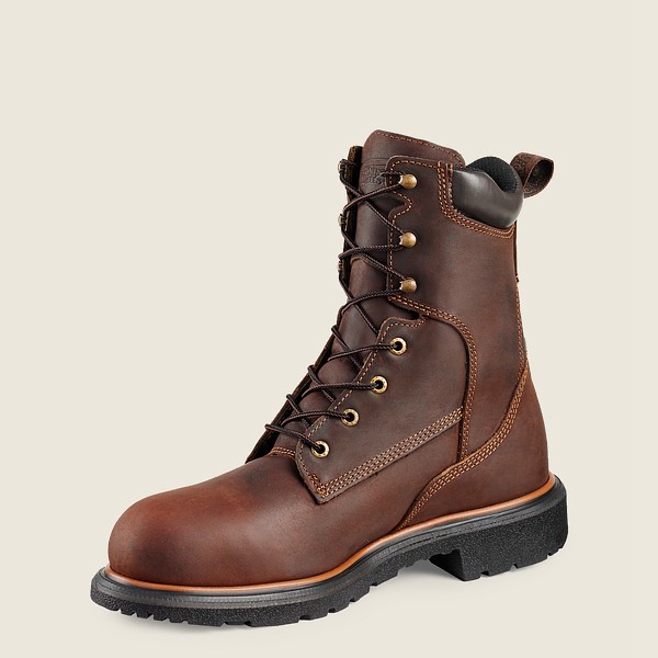 Red Wing Safety Boots Brown - Mens Dynaforce® - 8-inch Waterproof Toe - 8632-TKEDV